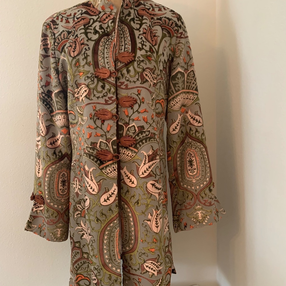 Long silk jacket
